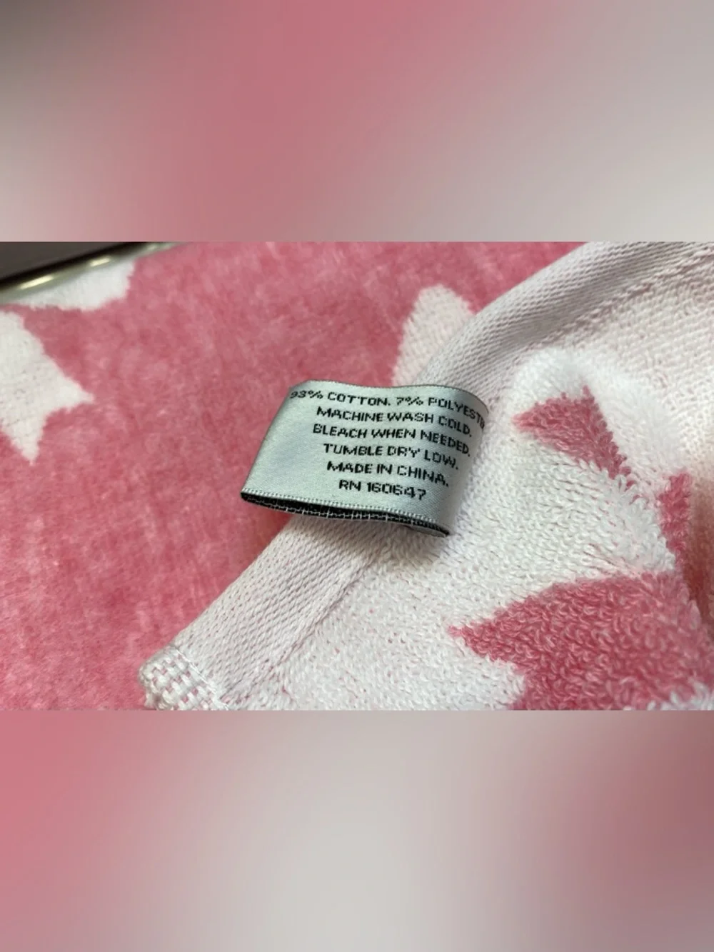 Eco melange ❤️Bow Cotton reversible Over Sized Beach Towel - Pink NWT
